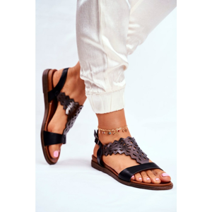 Women’s Sandals Flat Sergio Leone Black SK035