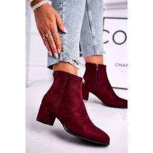 Women's Boots On Heel Sergio Leone Bordeaux BT528