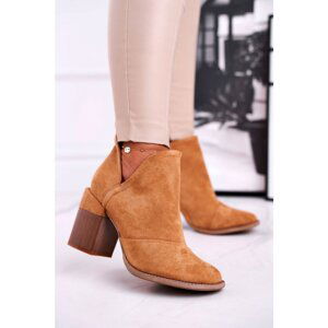 Women’s Boots On High Hee Camel Trimmed Meliori