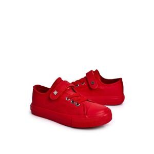 Children's Leather Sneakers BIG STAR EE374036 Red