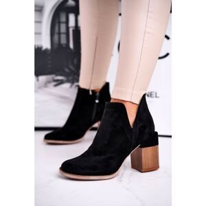 Women’s Boots On High Heel Trimmed Black Meliori Dream