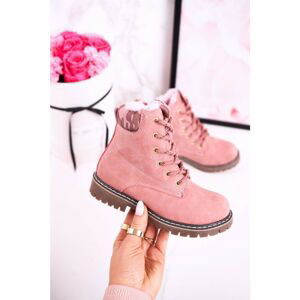Children's Boots Insulated With Fur Pink London
