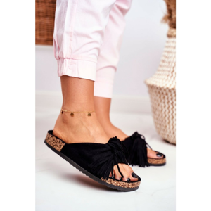 Women's Flip-flops Black Tassels Marina
