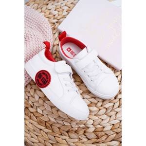Children's Sneakers With Velcro Big Star FF374088 White-Red