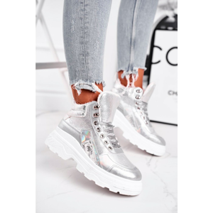 Women’s Sport Shoes Warm High Silver Davan