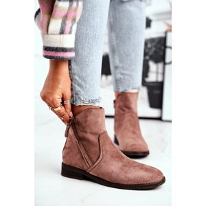 Women’s Boots Flat Heels Warm Khaki Plemmi