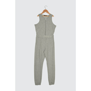 Trendyol Grey Biye Detailed Knitted Bottom-Top Tool