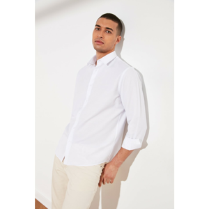 Trendyol White Men's Relax Fit Shirt Collar Oxford Shirt