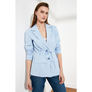 Trendyol Blue Tie Detailed Jacket