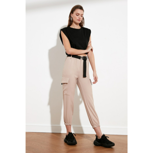 Trendyol Mink Belt Cargo Pants