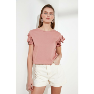 Trendyol Rose Dry Frilly Knitted Blouse