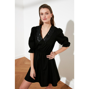 Trendyol Black Collar Detailed Dress