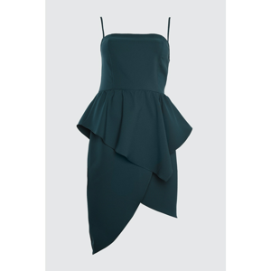 Trendyol Emerald Green Square Collar Dress