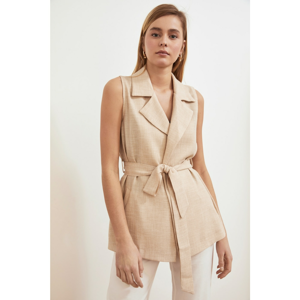 Trendyol Beige Fastening Detailed Vest