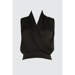 Trendyol Satin Blouse with Black Collar Detail