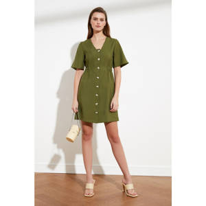 Trendyol Haki Button Dress