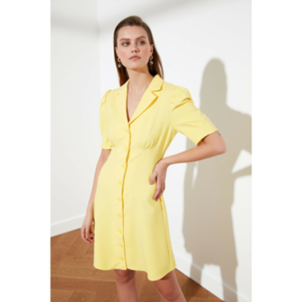 Trendyol Dress - Yellow - Blazer dress