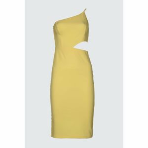 Trendyol Yellow Waist Detailed Dress