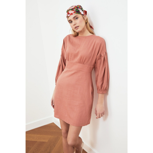 Trendyol Rose Dry Sleeve and Pocket Detail Dress