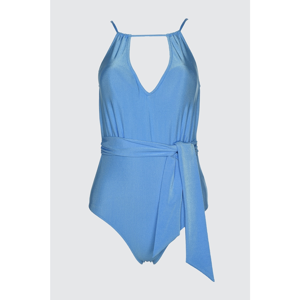 Trendyol Saks Halter Collar Tingling Detailed Swimsuit