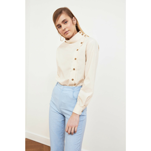 Trendyol Beige Upright Collar Shirt