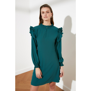 Trendyol Green Ruff Detailed Dress