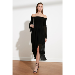 Trendyol Black Carmen Collar Gipeli Dress