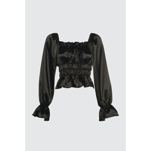 Trendyol Black Collar Detailed Blouse