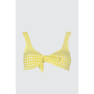 Trendyol Yellow Textured Bikini Top