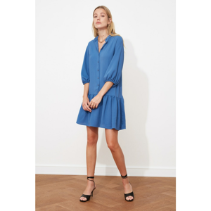 Trendyol Indigo Button Dress