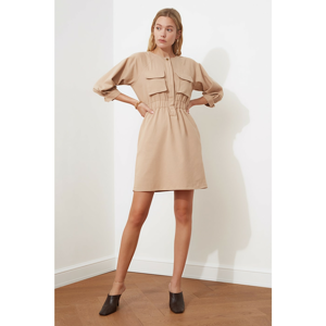 Trendyol Mink Pocket Dress