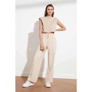 Trendyol Beige High Waist Pants