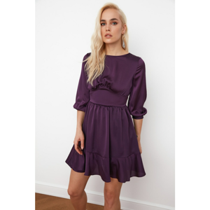 Trendyol Satin Dress with Purple Waist Detail