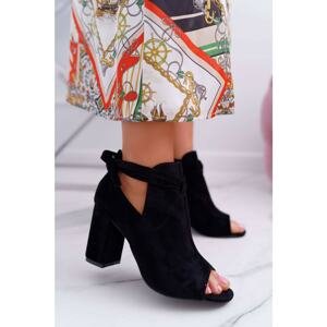 Women’s Boots Sandals On a Heel Peep Toe Grays