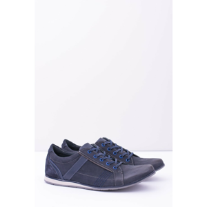 Men's Leather Navy Blue Brogues Shoes Denali