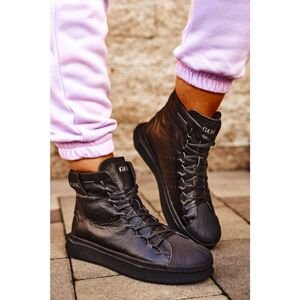 Women's Sport Leather Shoes GOE Black GG2N3050