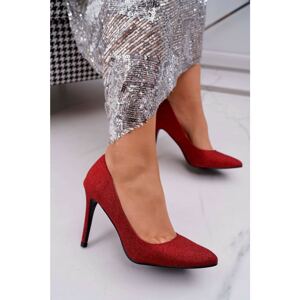 Women’s Stilettos Lu Boo With Brocade Red D-57 Valerii