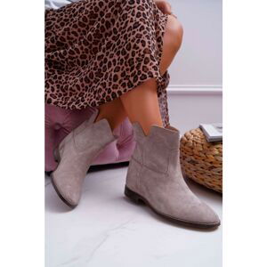 Women’s Boots Hide Wedges Cappuccino Bright Nicole 2419