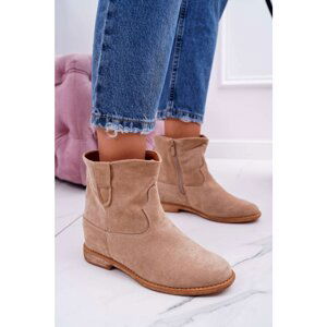 Women's Boots On Wedge Beige Evana