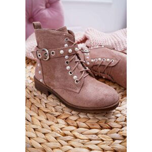 Youth Ankle Boots Pearls Khaki Nargos