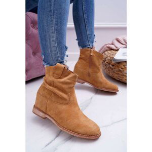 Women's Boots On Wedge Camel Ellen