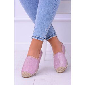 Lu Boo Pink Women Espadrilles Slip On Brocade Miravet