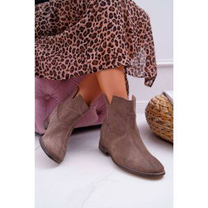 Women’s Boots Hide Wedges Cappuccino Dark Nicole 2419