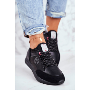 Women's Sport Shoes Sneakers Cross Jeans Black GG2R4046C