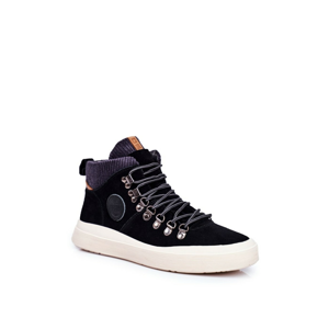 Men's Sneakers Suede Leather Big Star Black GG174330