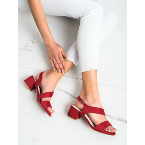 KYLIE RED SANDALS ON THE LOW POST