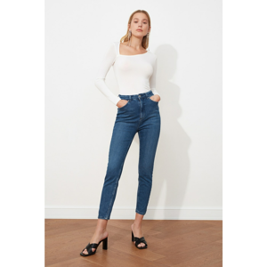 Trendyol Navy Blue High Waist Skinny Jeans