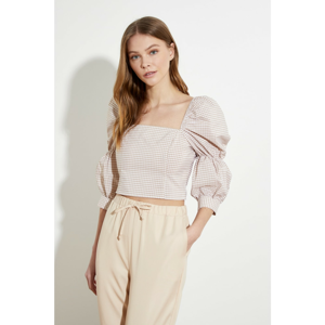 Trendyol Beige Balloon Sleeve Blouse