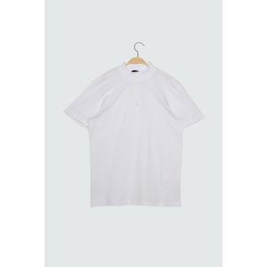 Trendyol New T-Shirt with White Men's Collar Zipper