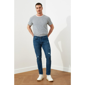 Trendyol Indigo Male Destroy Slim Fit Jeans